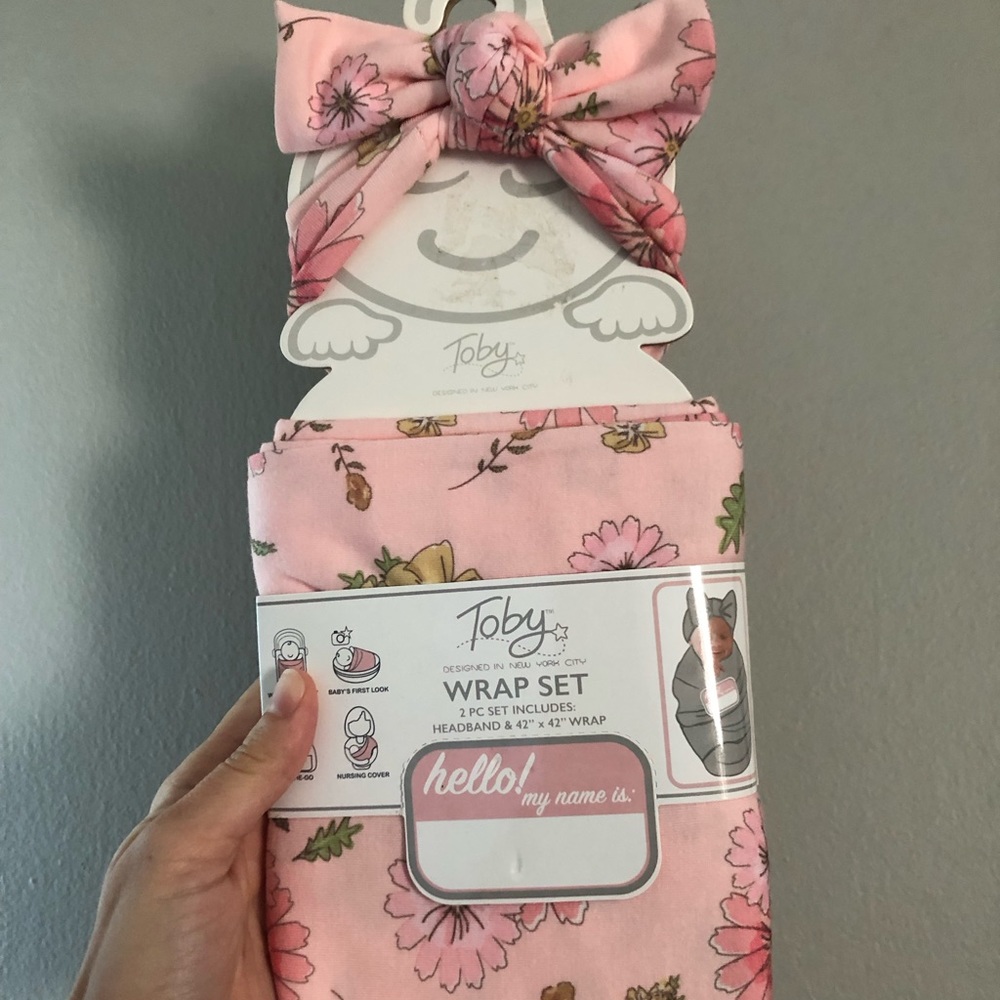 Toby floral headband and wrap set
